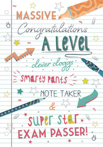 Picture of MASSIVE CONGRATS A-LEVEL RESULTS CARD